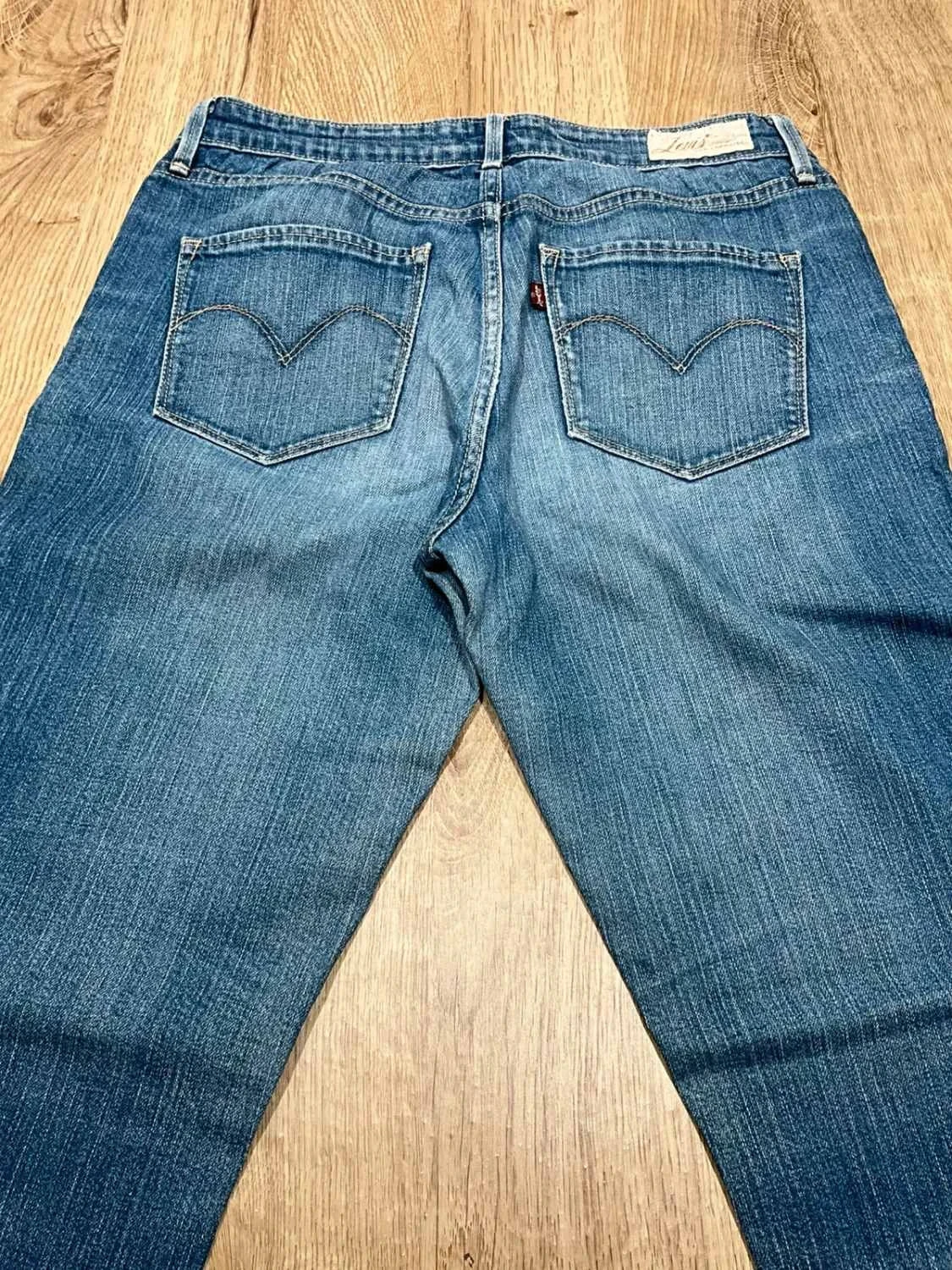 Jean Levi's Demi Curve Straight Leg Taille 8/29 Prepy Coton Bleu Lvf 002 – photo 8